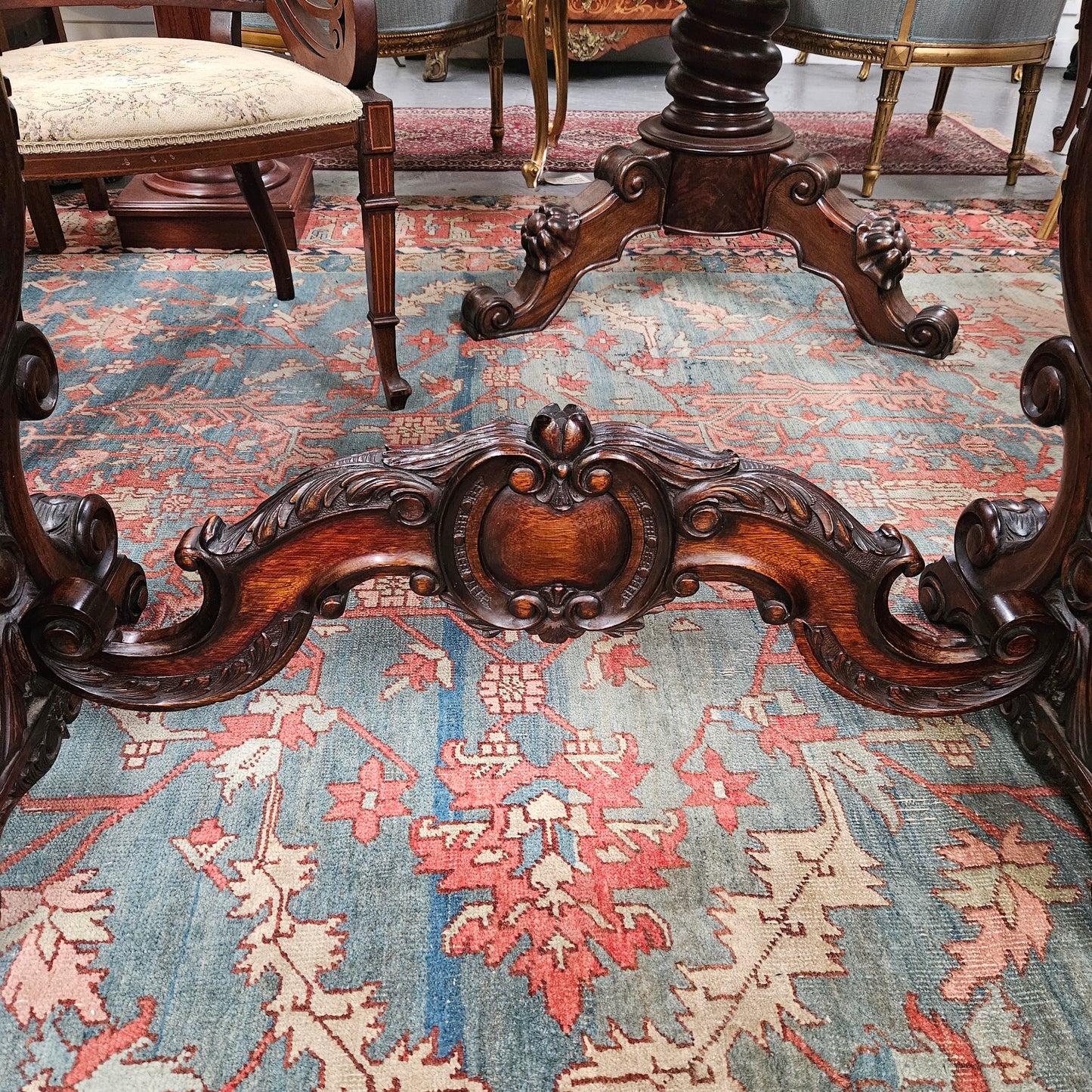 Renaissance Style Mahogany Center Table