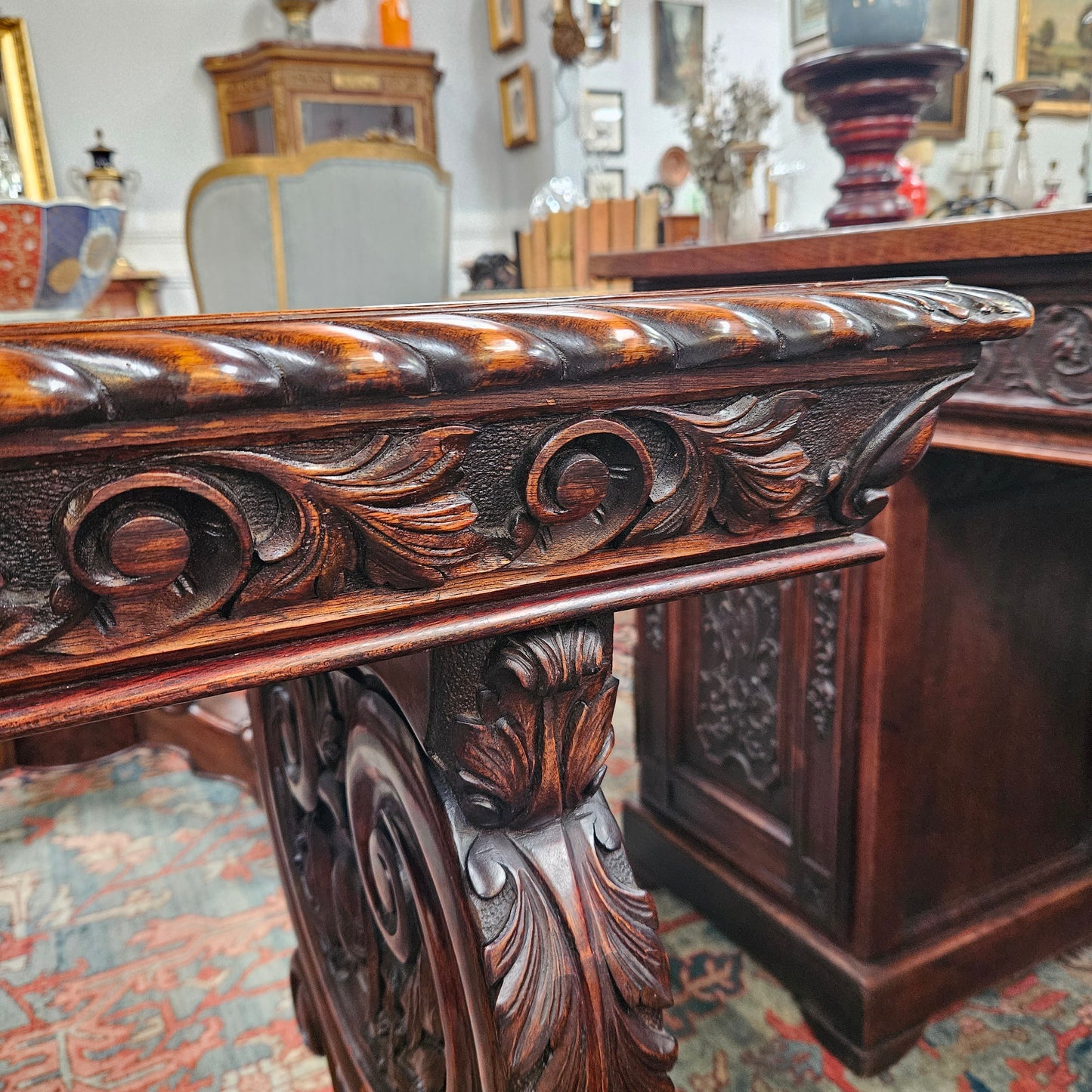 Renaissance Style Mahogany Center Table