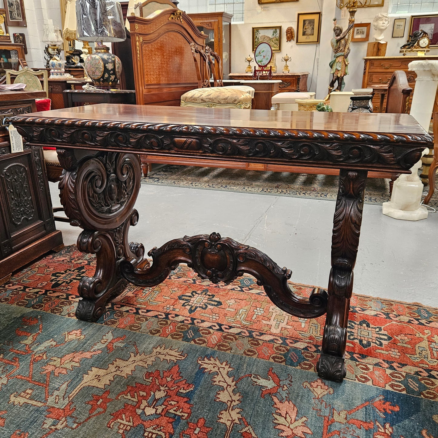 Renaissance Style Mahogany Center Table