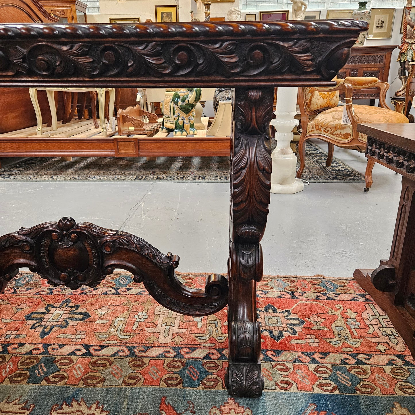 Renaissance Style Mahogany Center Table