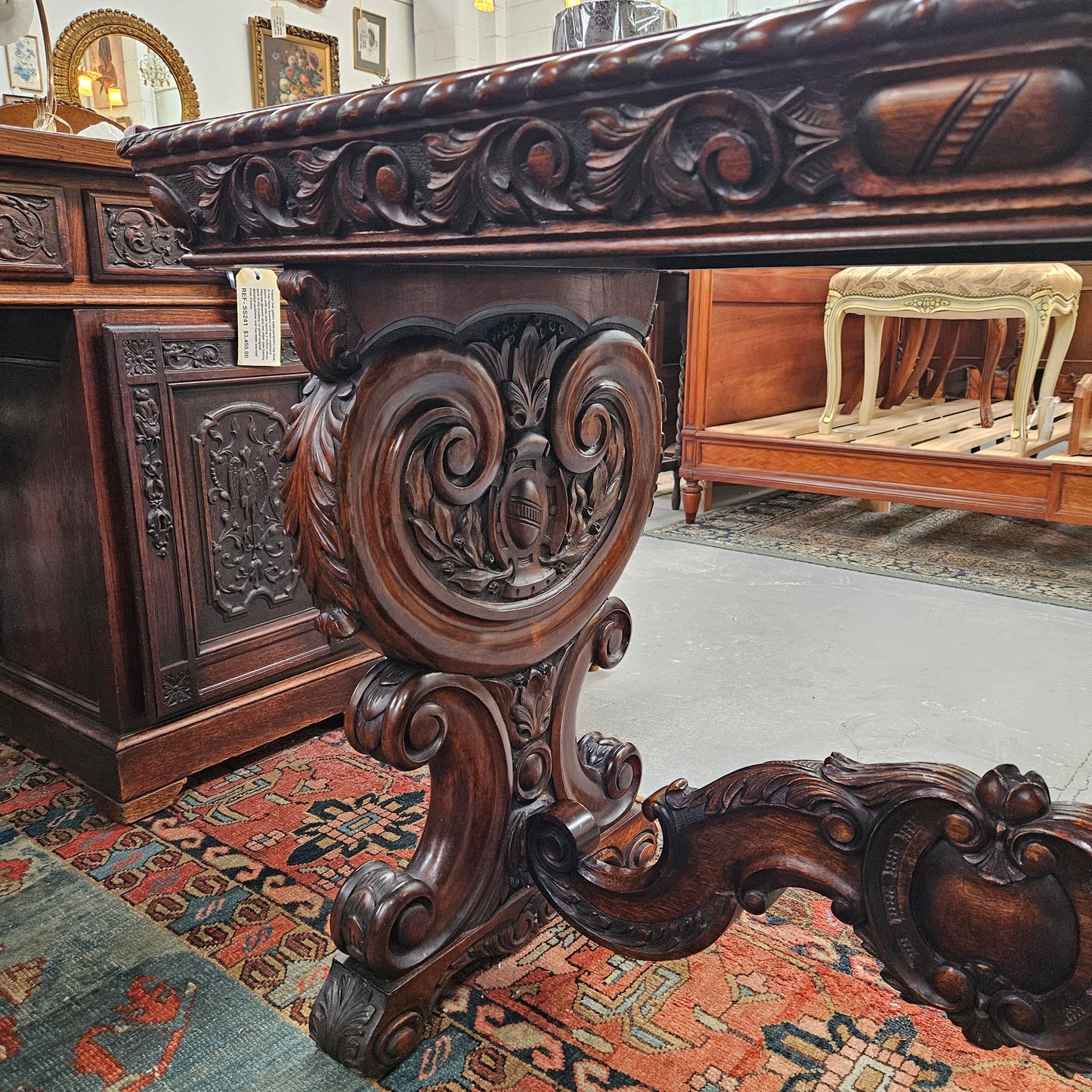 Renaissance Style Mahogany Center Table