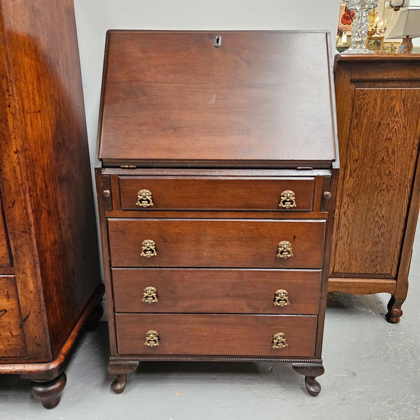 Unique English Mahogany Secretaire