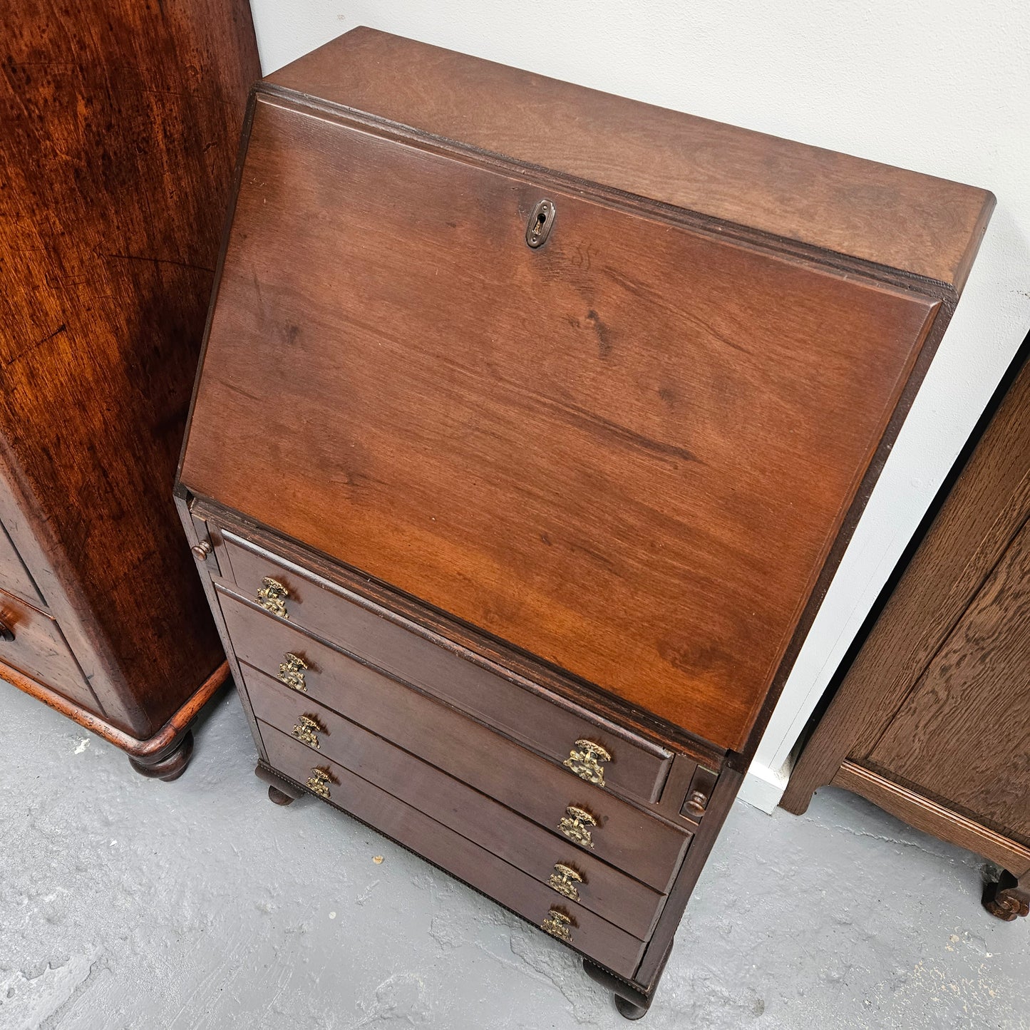 Unique English Mahogany Secretaire