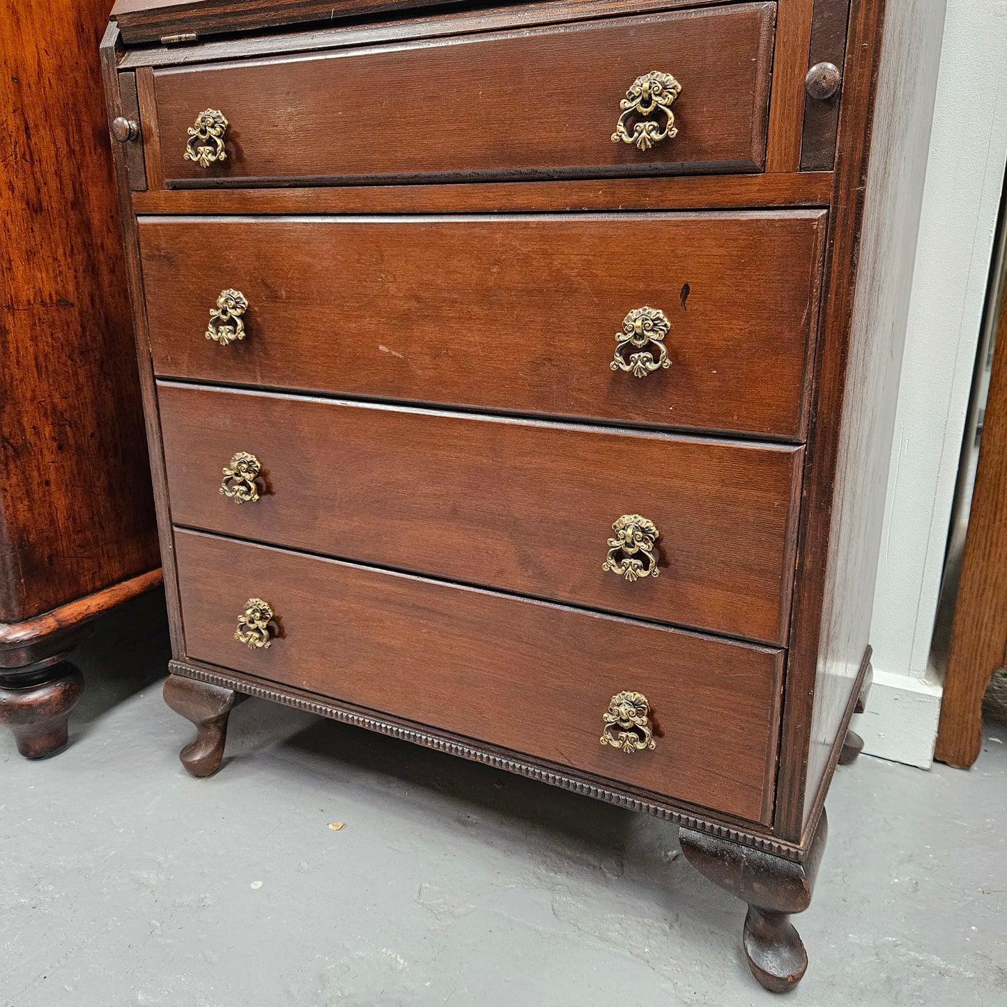 Unique English Mahogany Secretaire