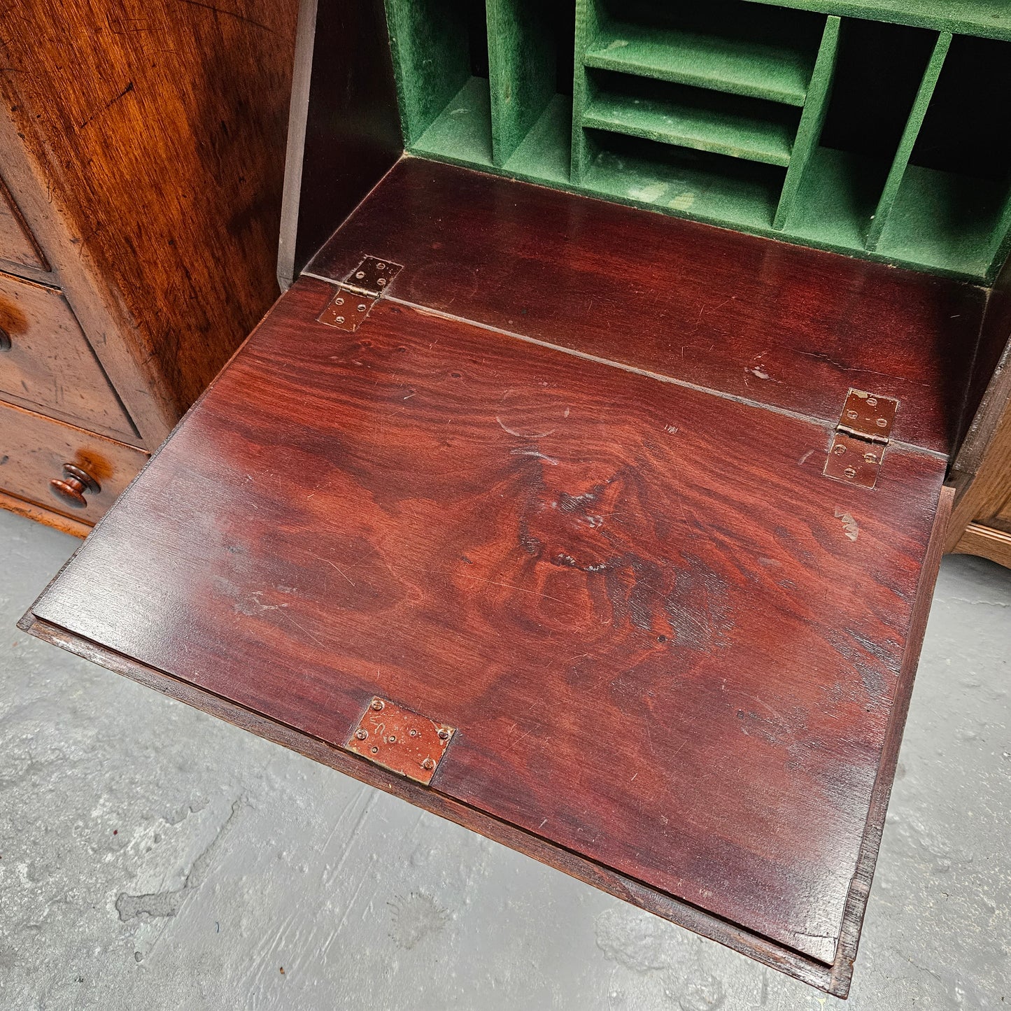 Unique English Mahogany Secretaire