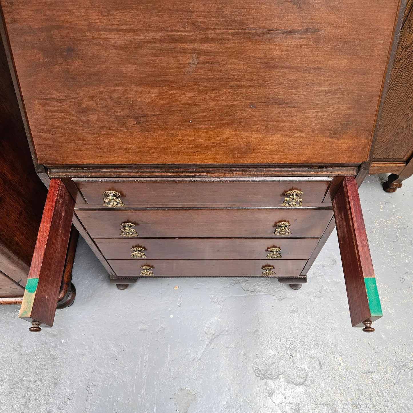 Unique English Mahogany Secretaire