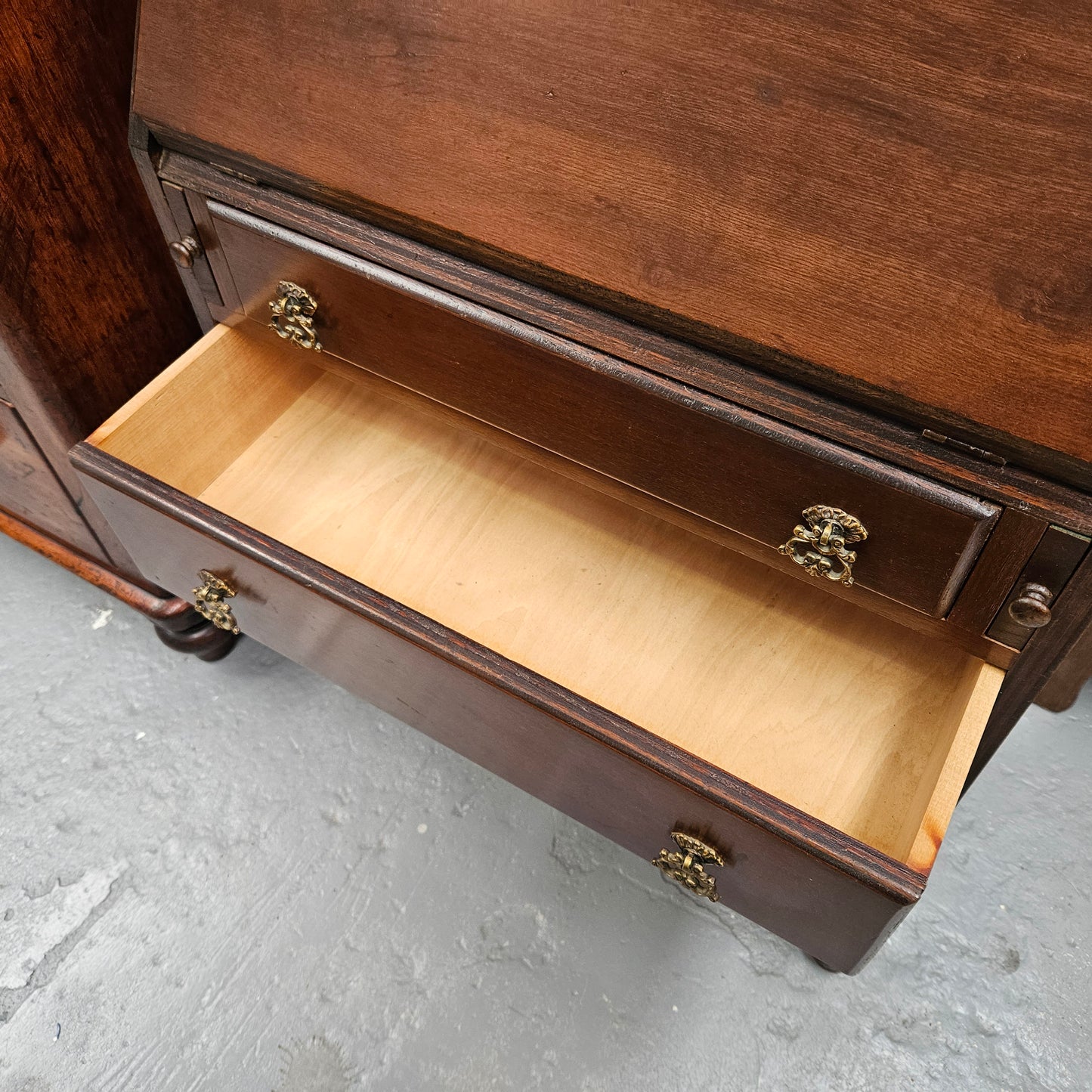 Unique English Mahogany Secretaire