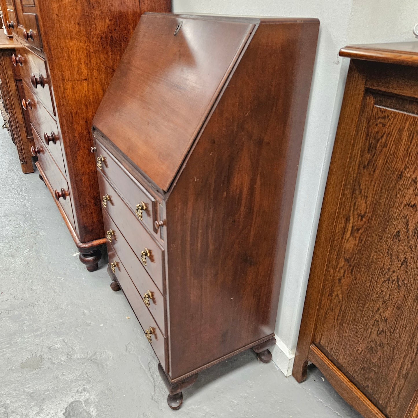 Unique English Mahogany Secretaire
