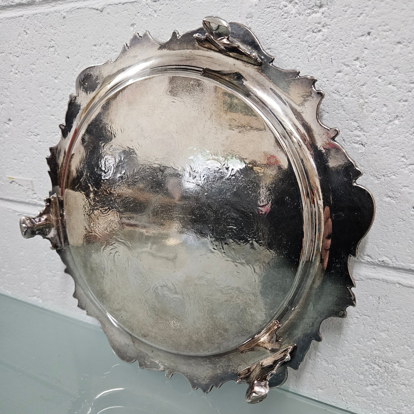 Vintage Three Footed Silver Server