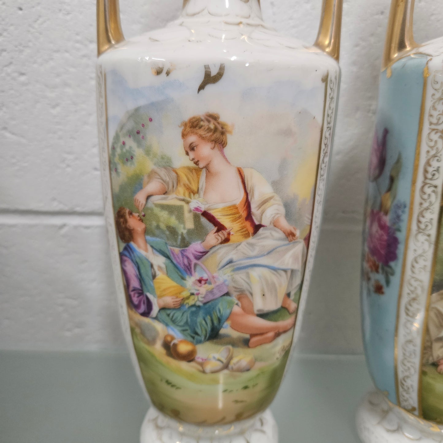 Lovely Pair Of Antique Vases