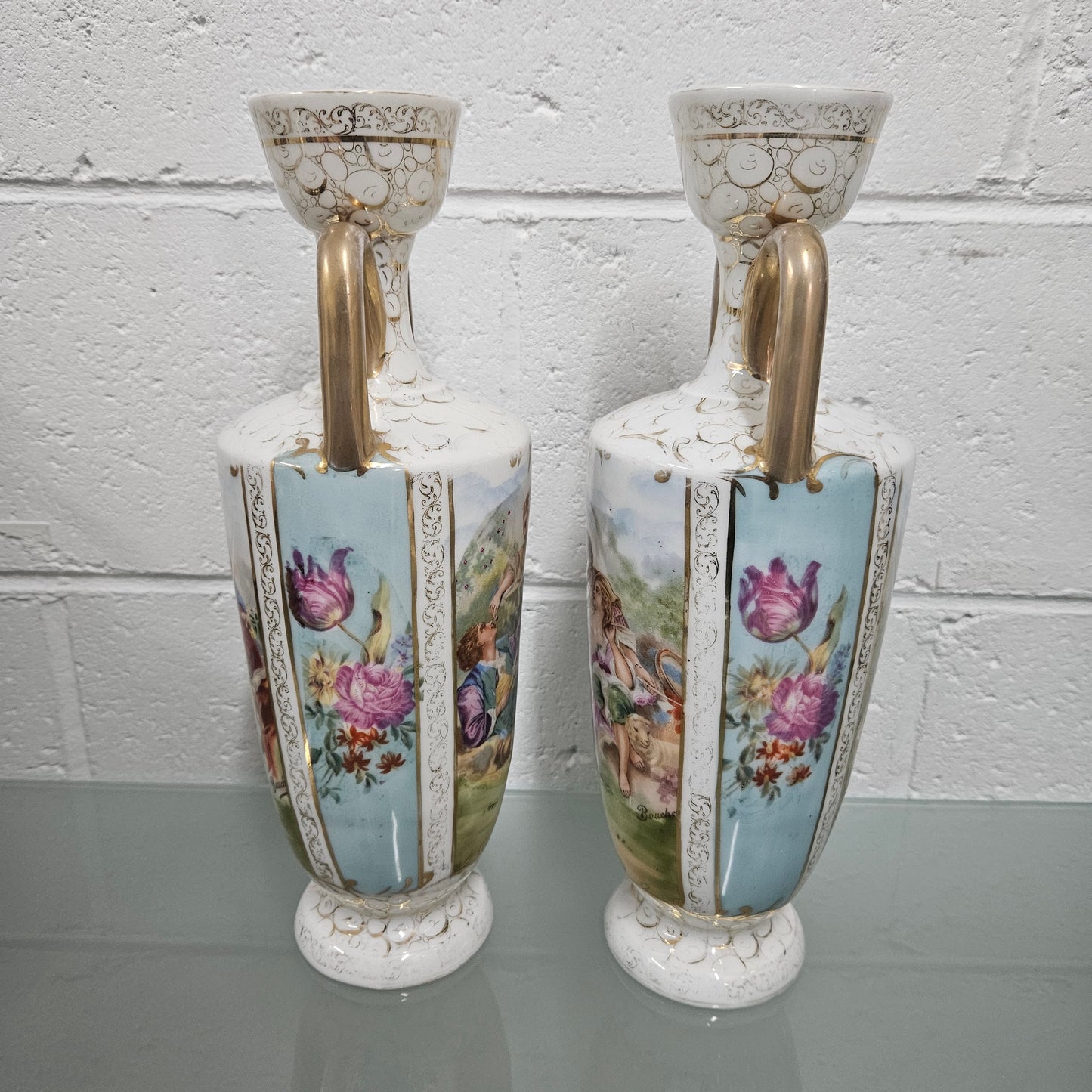 Lovely Pair Of Antique Vases