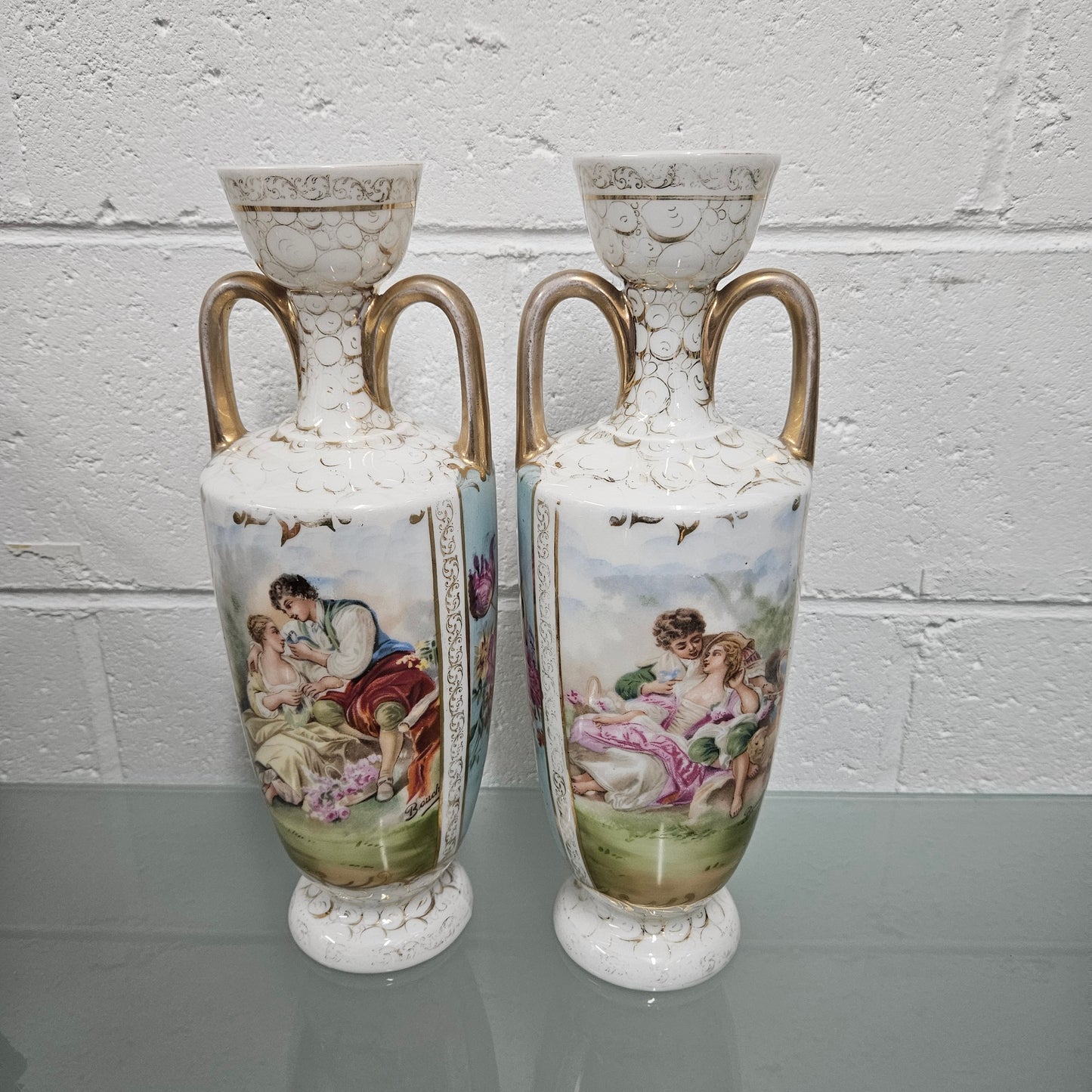 Lovely Pair Of Antique Vases