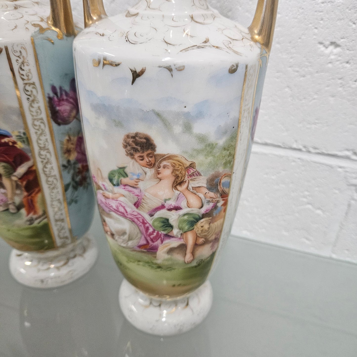 Lovely Pair Of Antique Vases