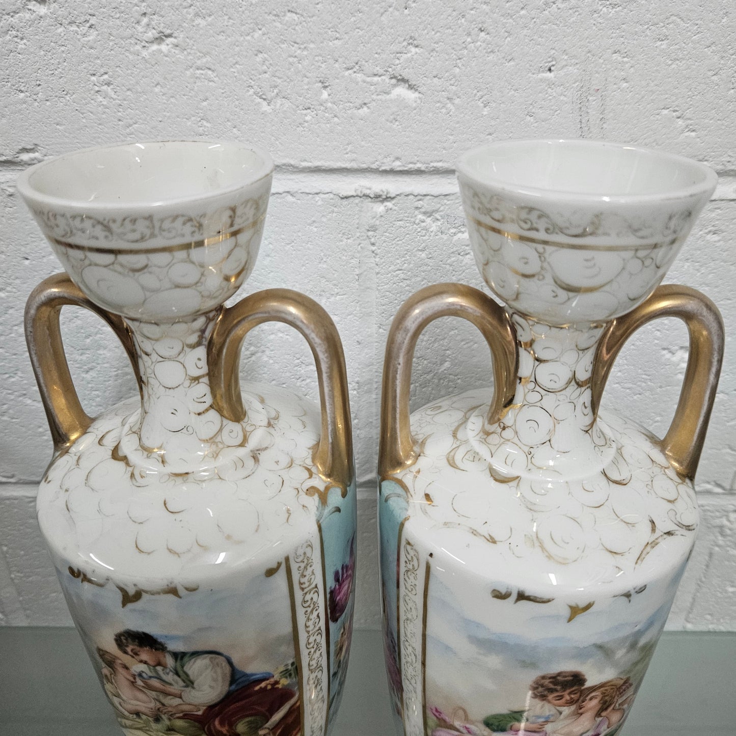Lovely Pair Of Antique Vases