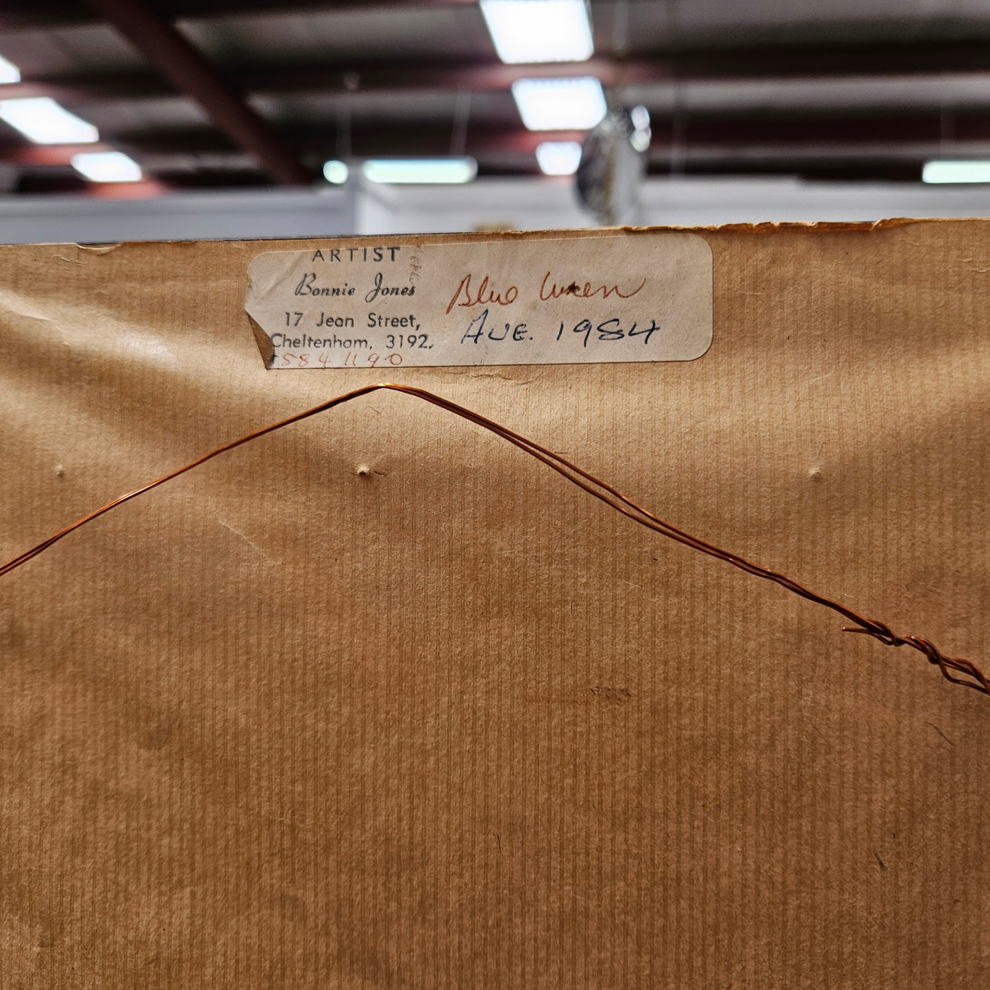 Bonnie Jones Signed Painted Tile Framed