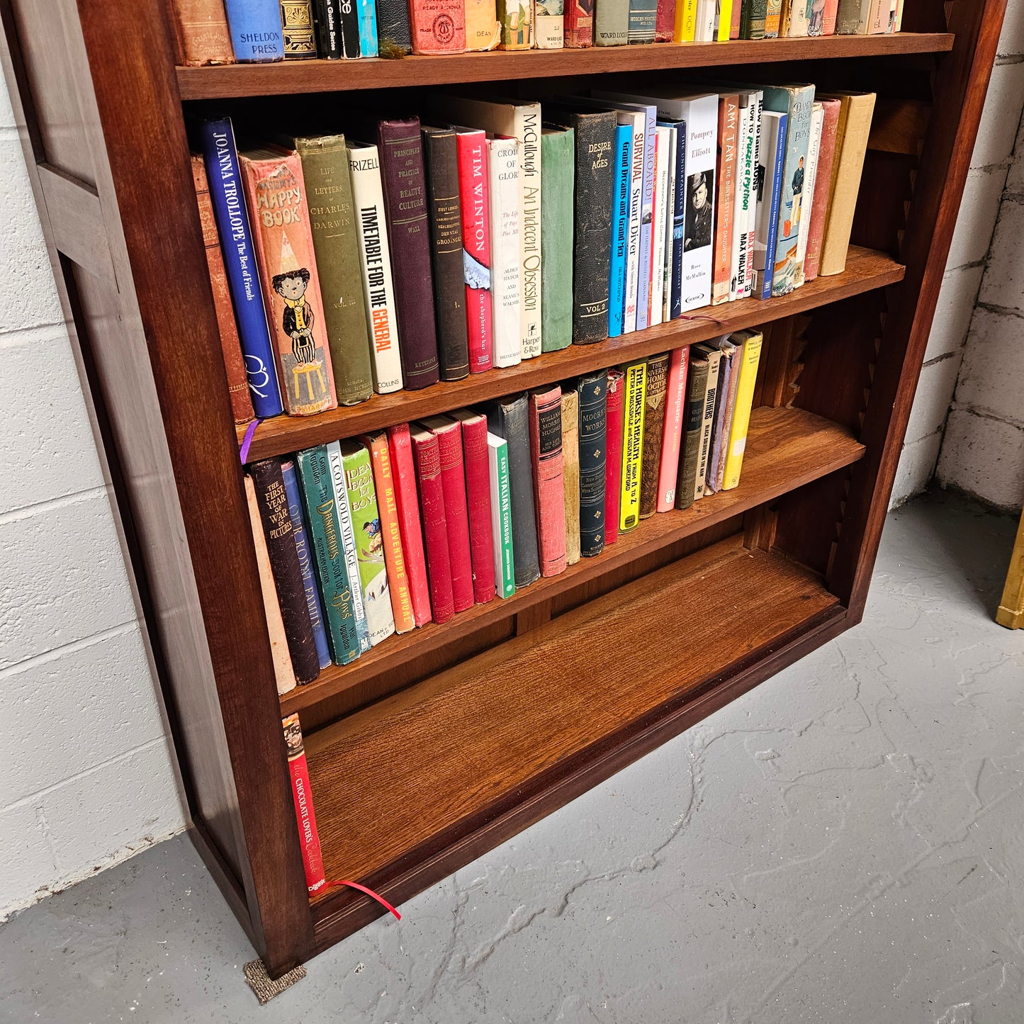 Unique Pair of Walnut Arts and Crafts Free-Standing Bookcases