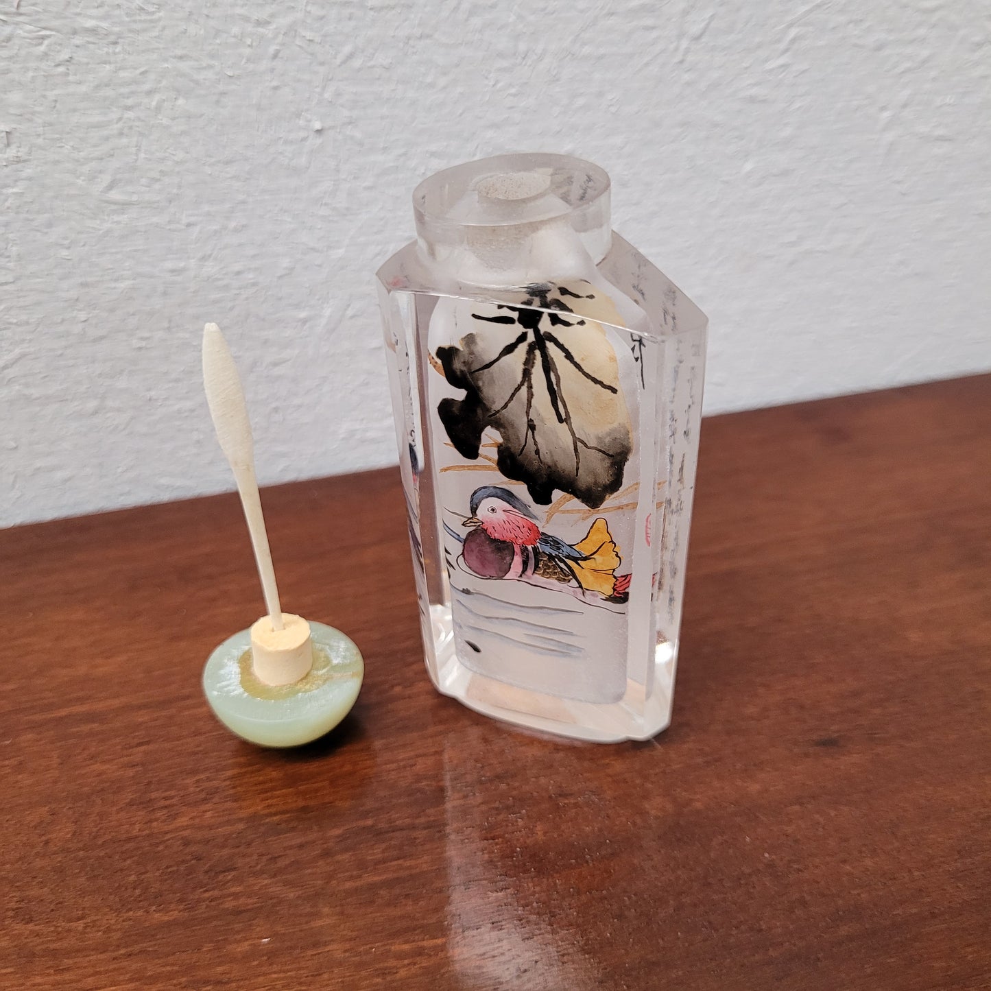Reverse Chinese Hand Painted Glass Snuff Bottle