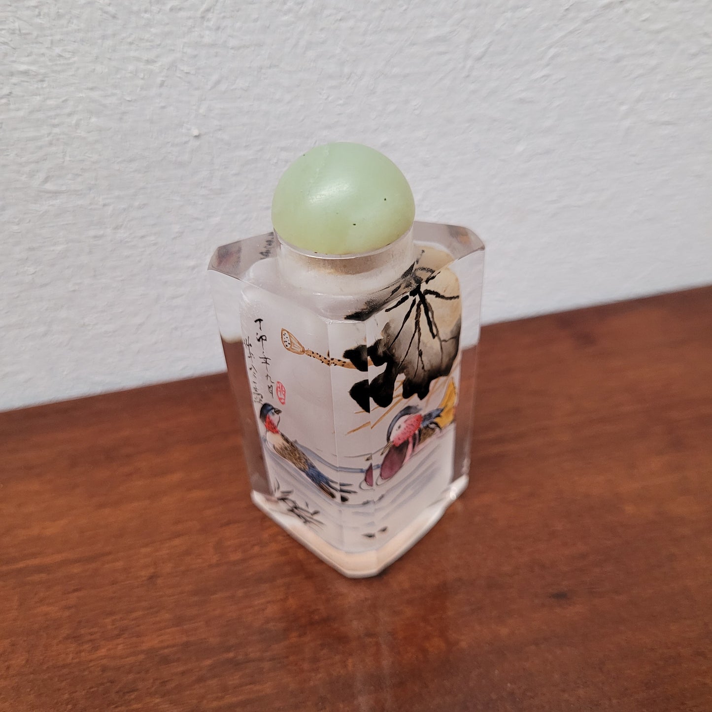 Reverse Chinese Hand Painted Glass Snuff Bottle