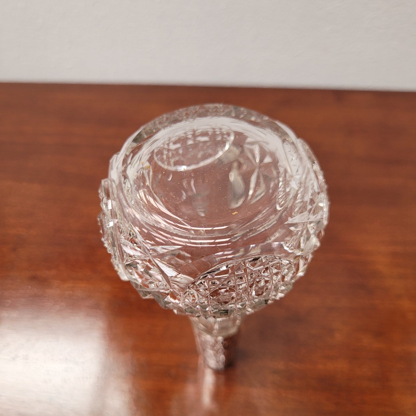 Victorian Silver & Cut Crystal Perfume Bottle