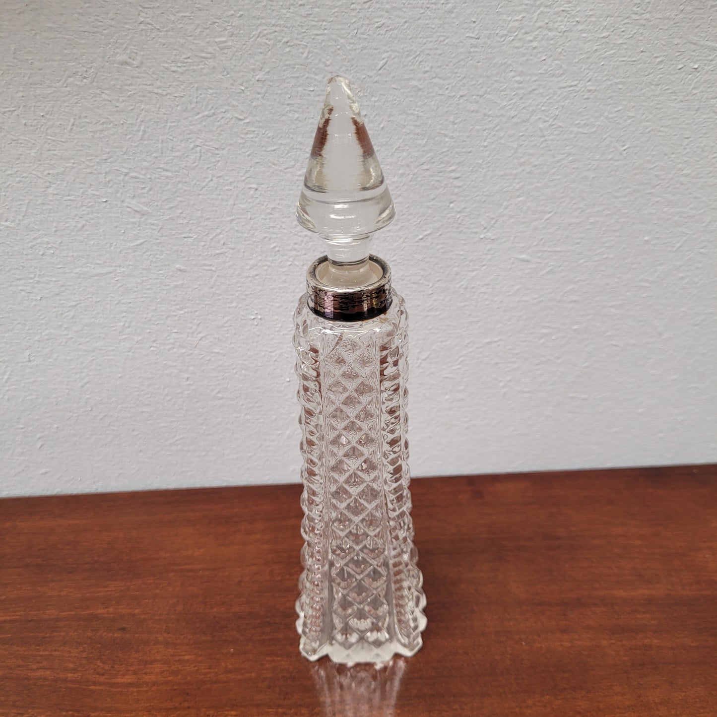 Antique English Silver & Glass Perfume Bottle