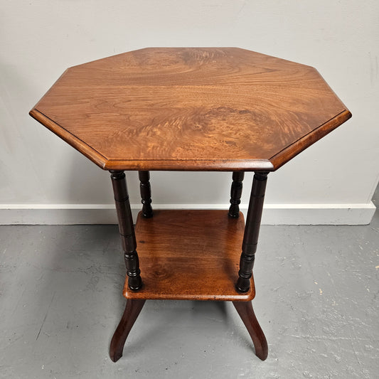 Edwardian Figured Walnut Side Table