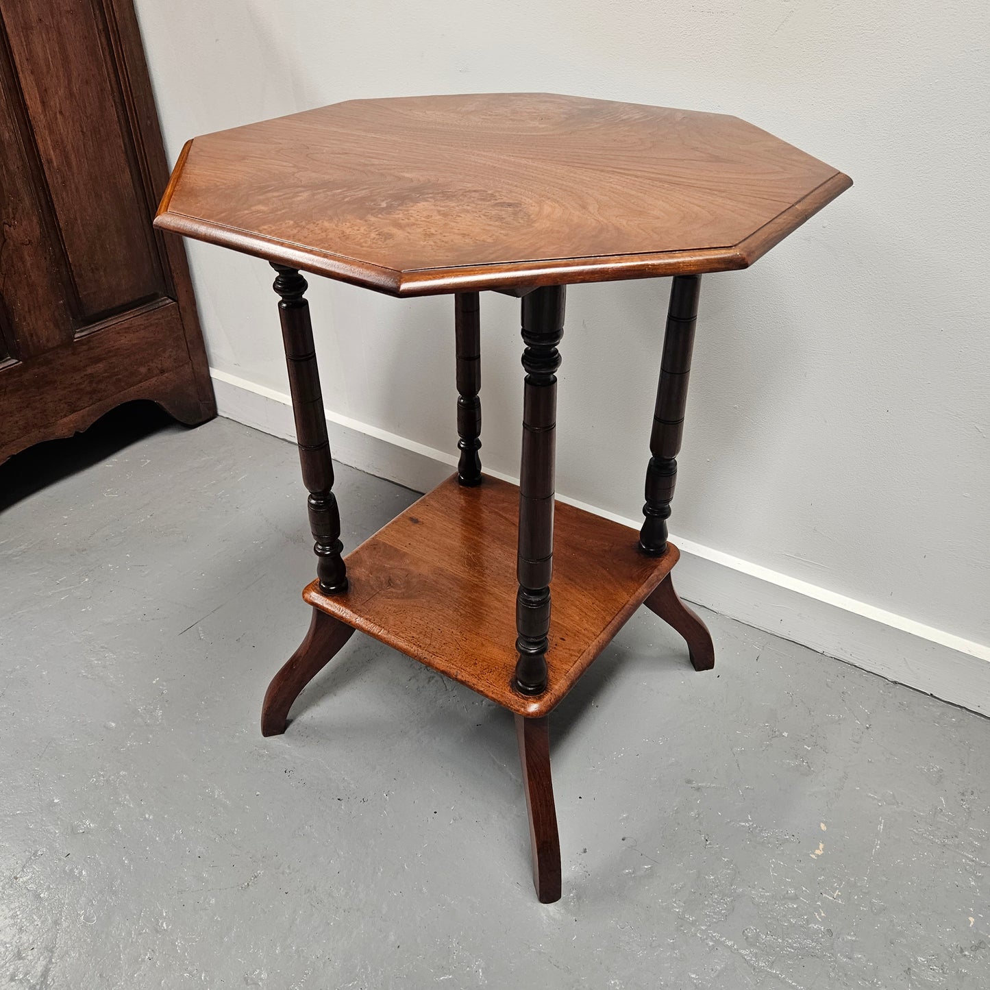Edwardian Figured Walnut Side Table