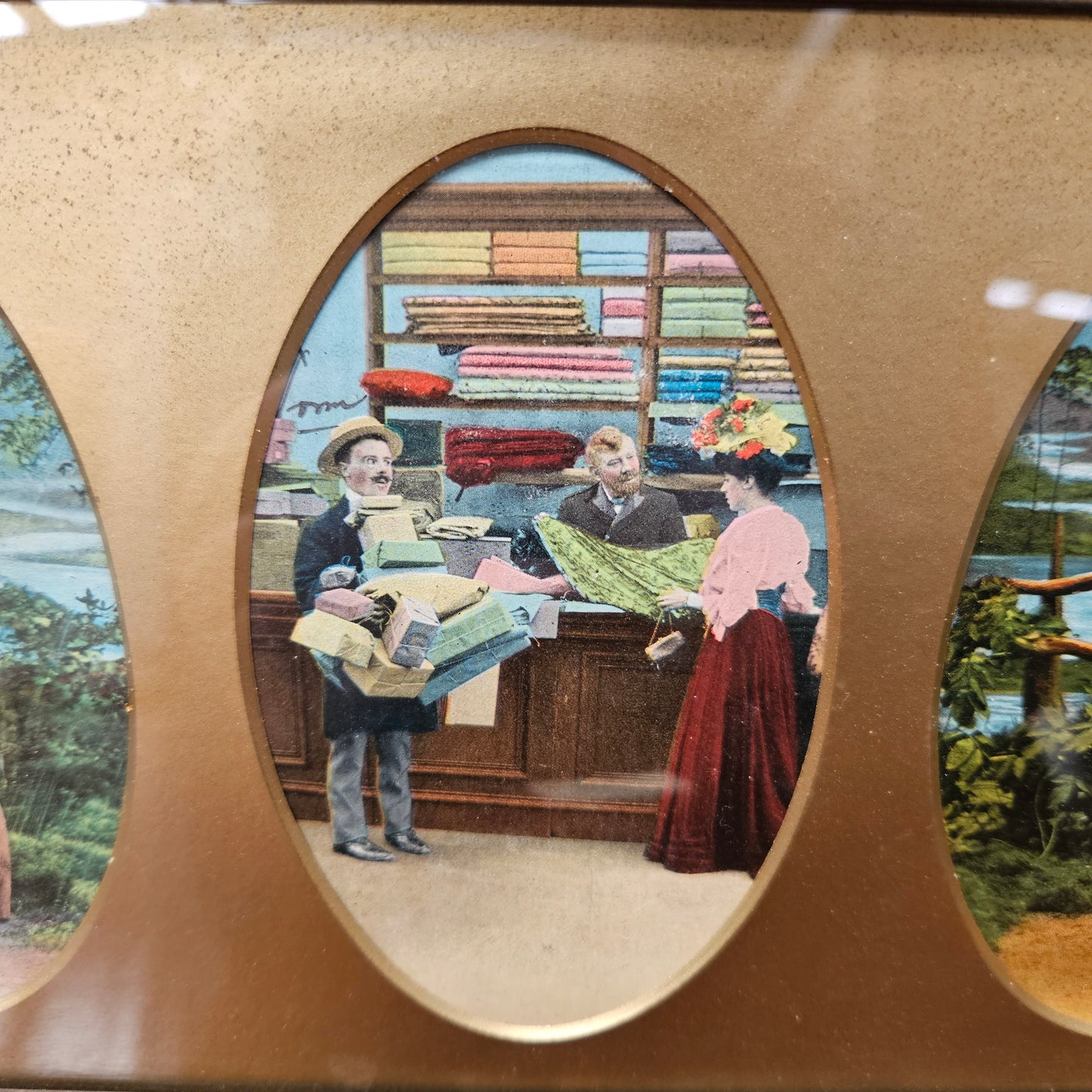 Triple Framed Antique Postcards Circ: 1910