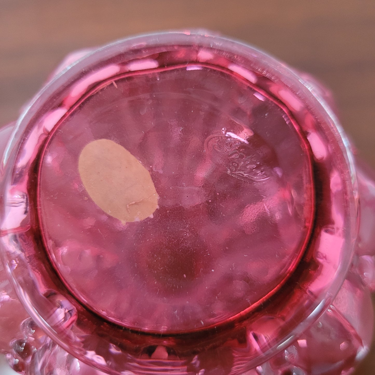 Beautiful Fenton Cranberry Melon Vase
