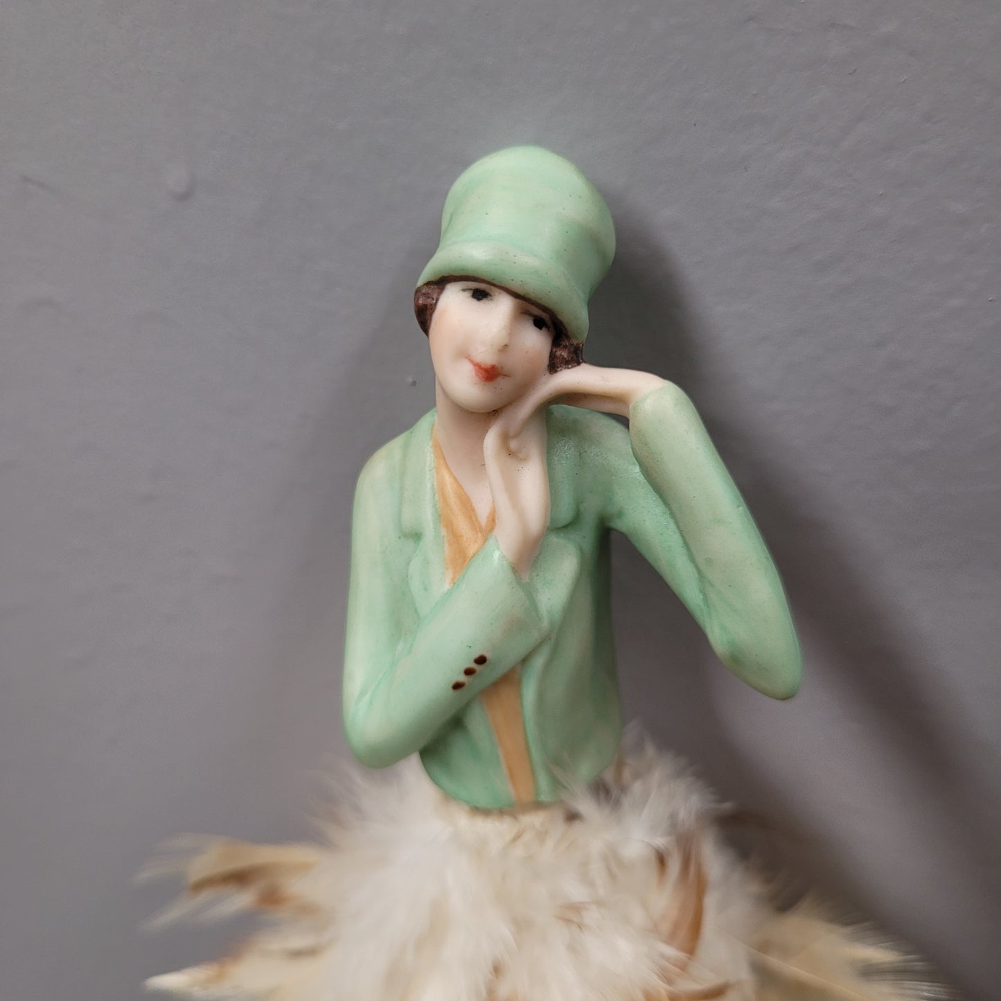 Vintage Half Doll Feather Duster