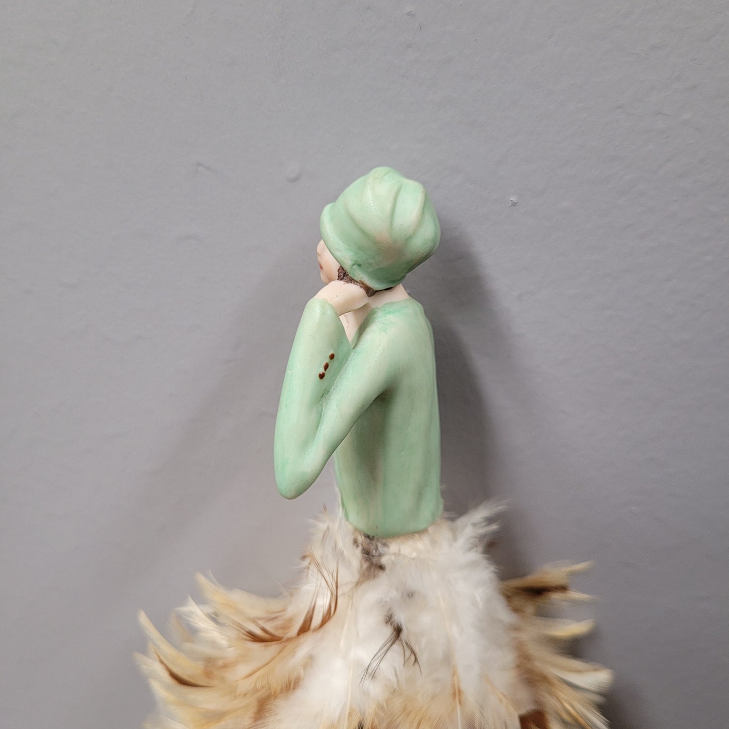 Vintage Half Doll Feather Duster