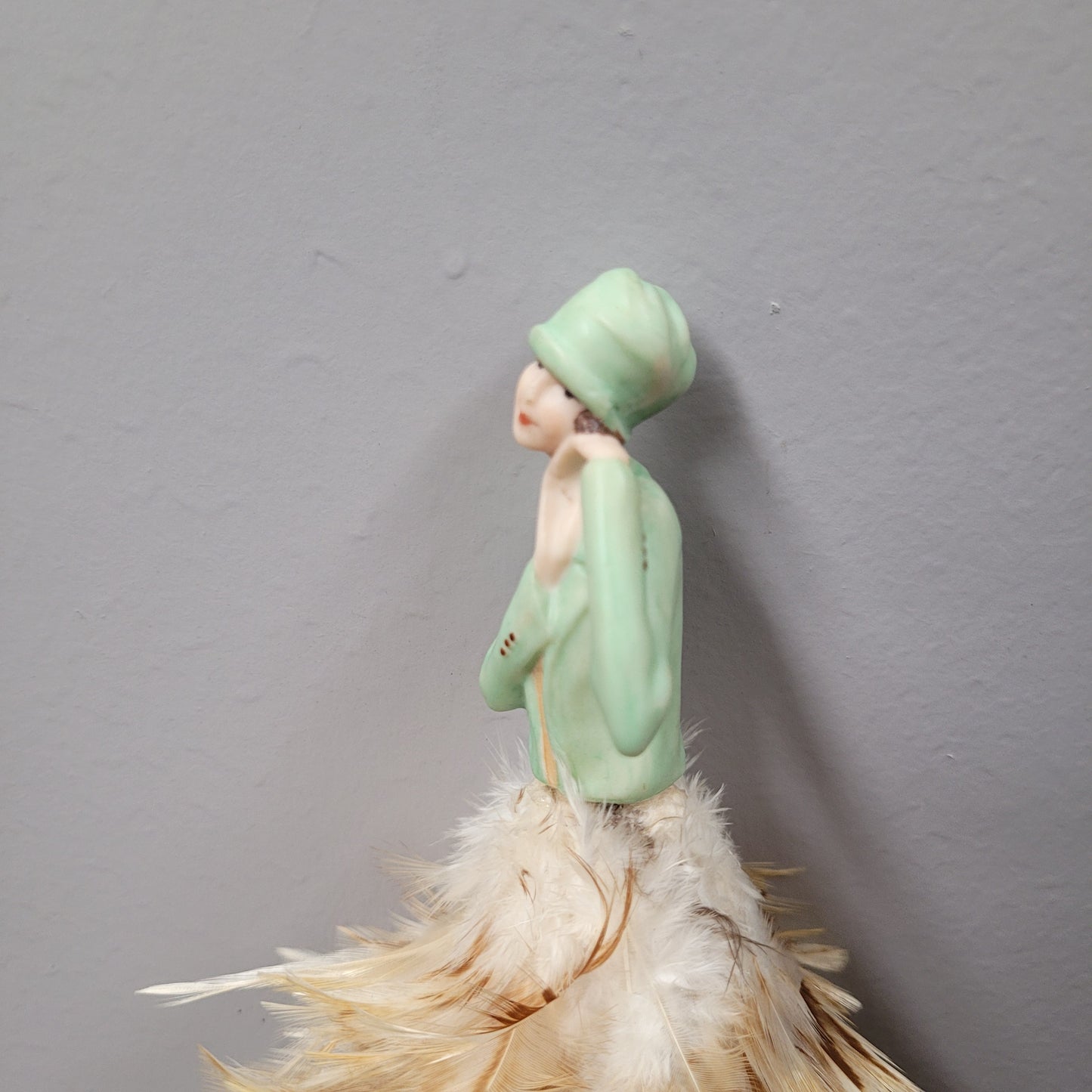 Vintage Half Doll Feather Duster