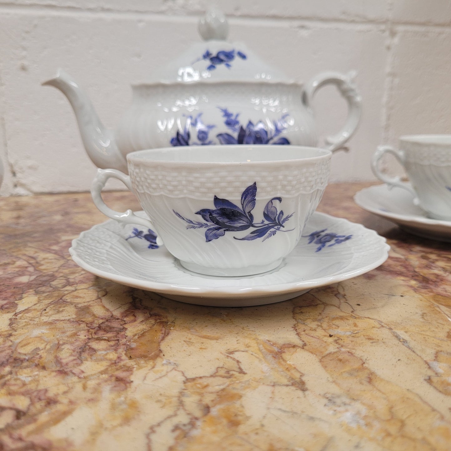 Vintage Ginori Tea Set for Two People