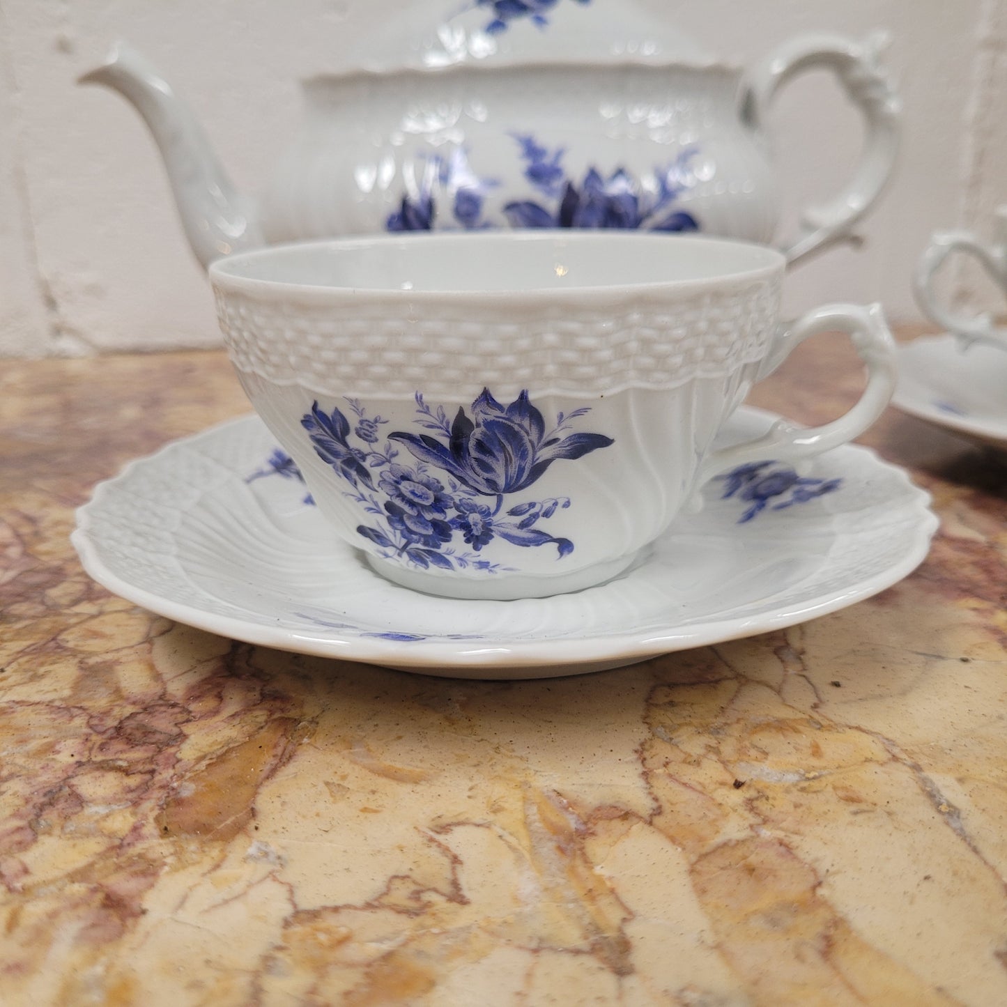 Vintage Ginori Tea Set for Two People