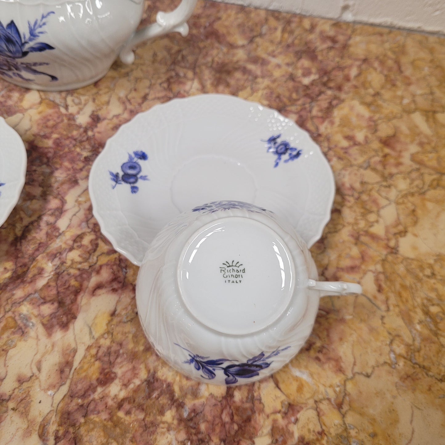 Vintage Ginori Tea Set for Two People