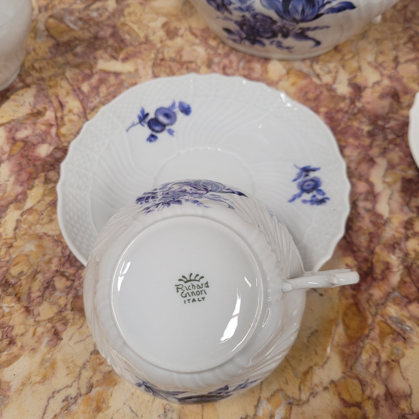 Vintage Ginori Tea Set for Two People
