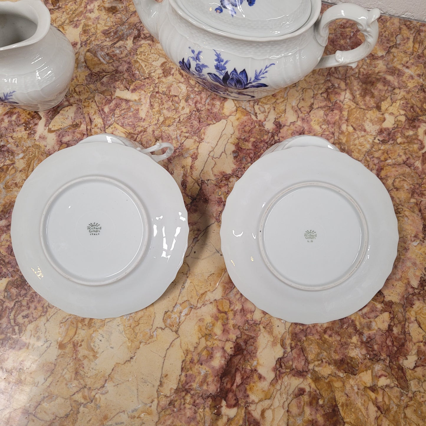 Vintage Ginori Tea Set for Two People