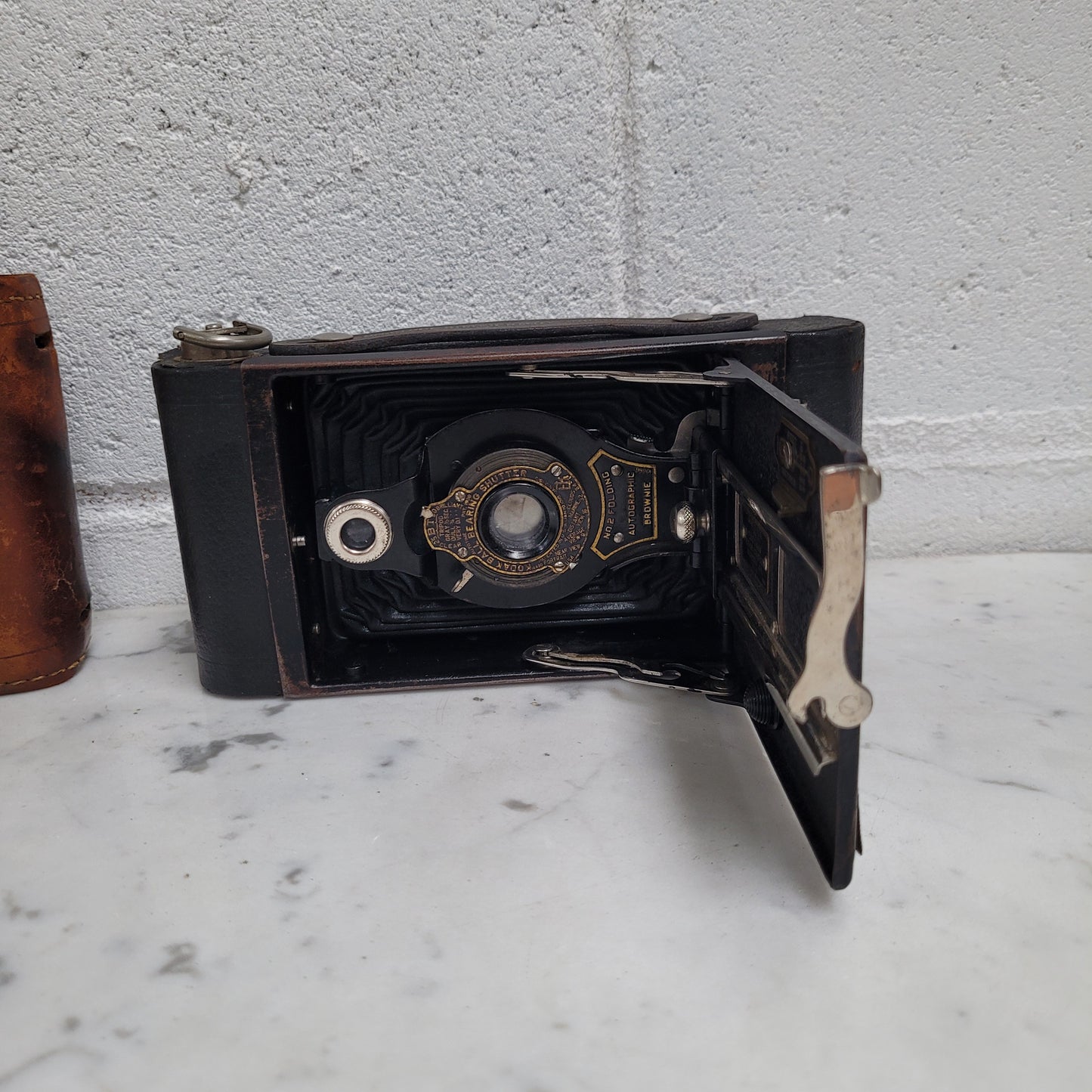 Kodak No 2 Folding Autographic Camera With Leather Case