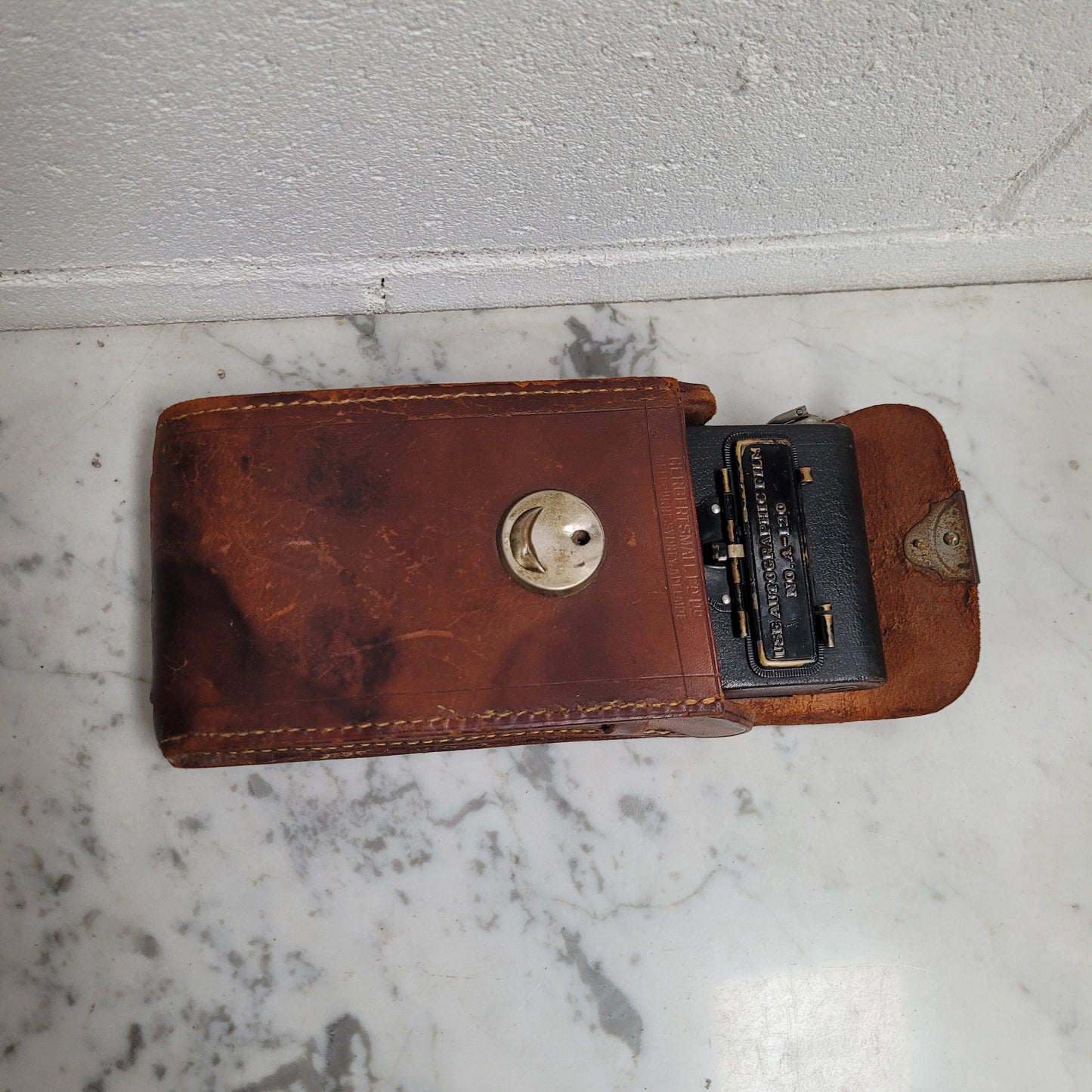 Kodak No 2 Folding Autographic Camera With Leather Case