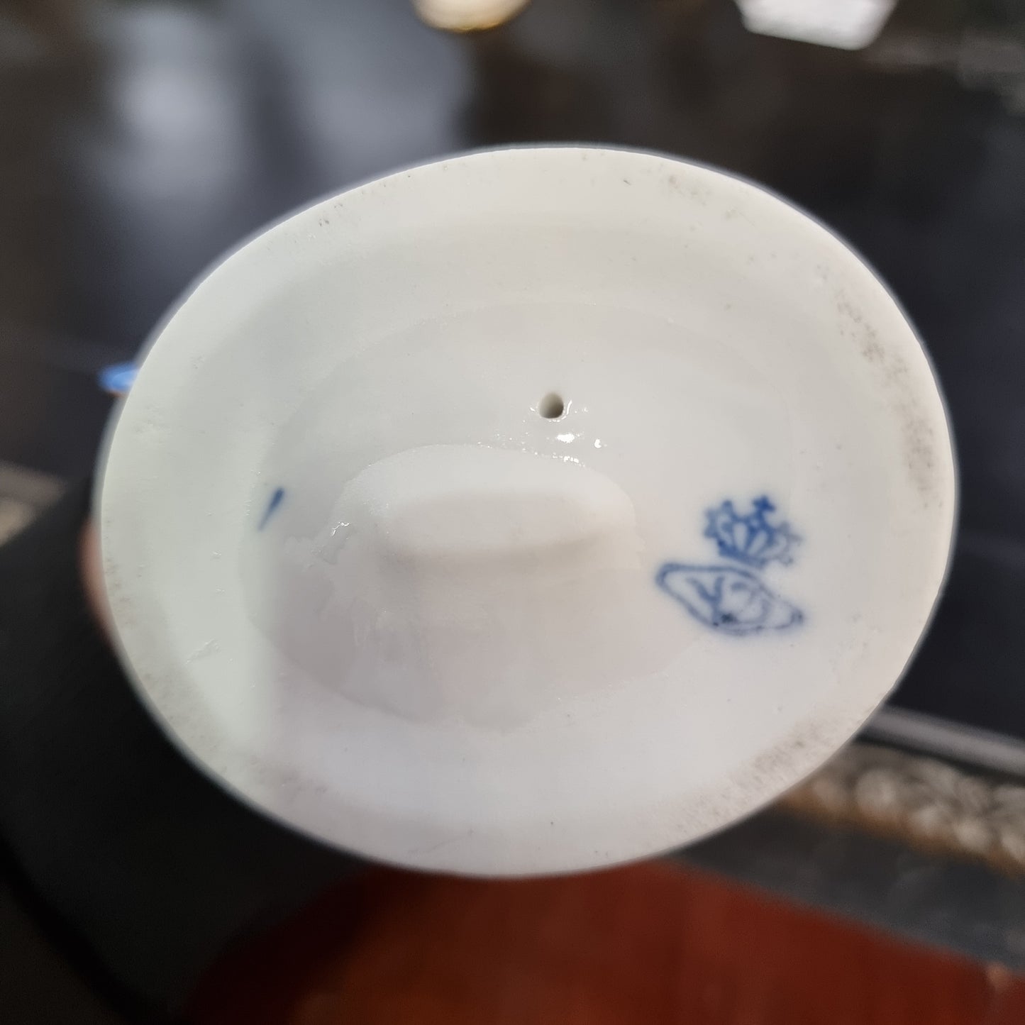 Dresden lace figurine stamped underneath and made in Germany. In good vintage condition with some slight damage to lace.