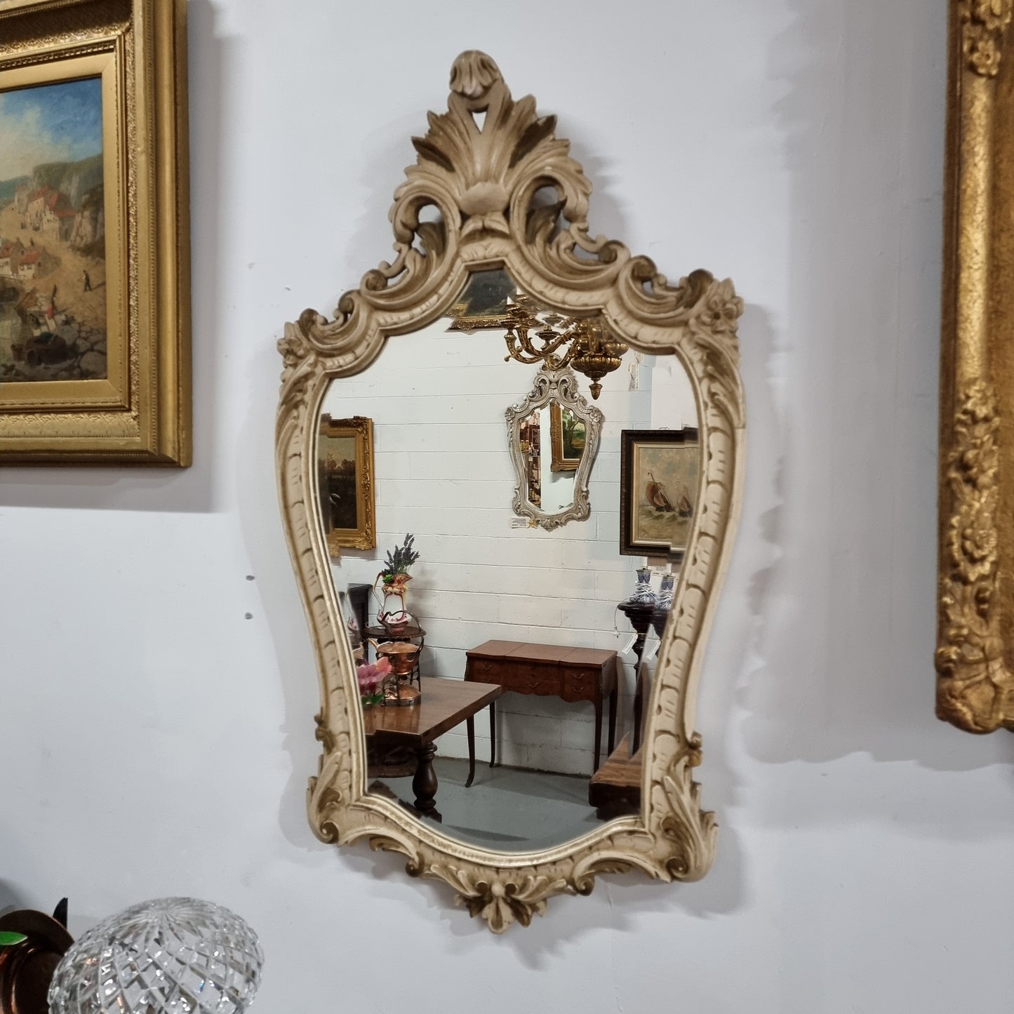Shabby Chic Louis XVth Style Wall Mirror