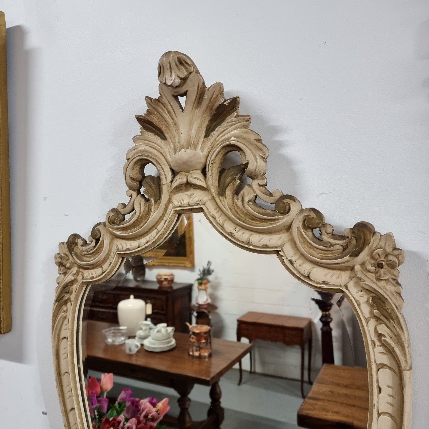 Shabby Chic Louis XVth Style Wall Mirror