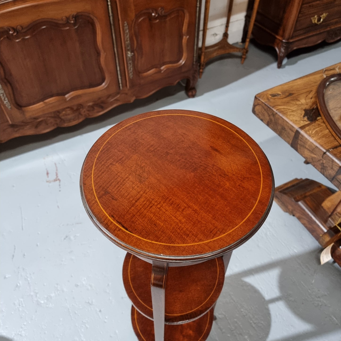 A Regency Style Mahogany Three Tier Stand