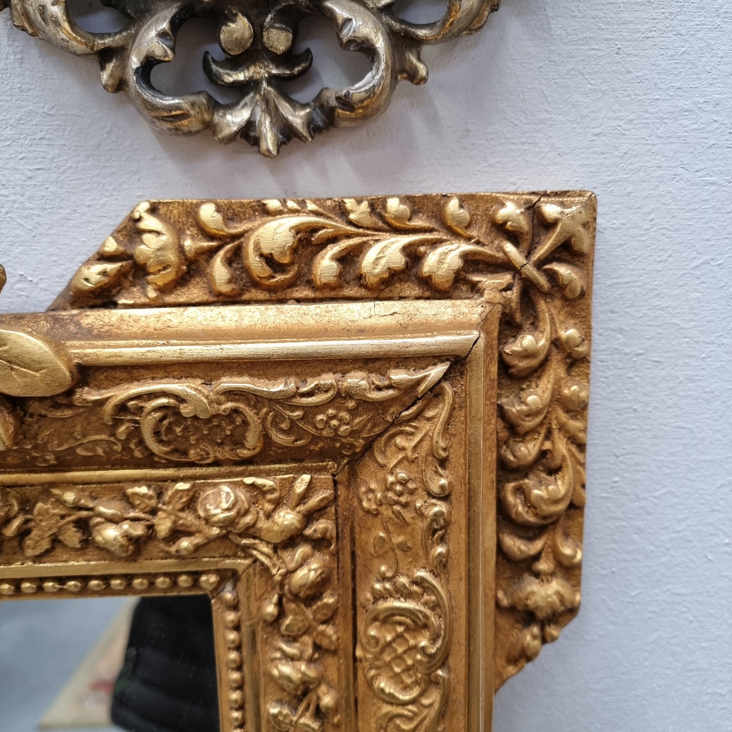 Late 19th Century French Gilt Cushion Mirror
