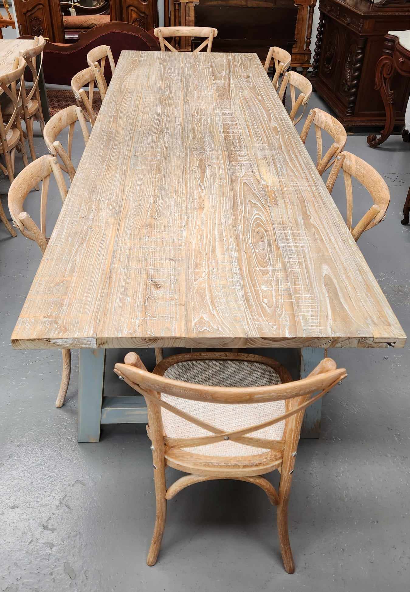 3m Farmhouse Style Reclaimed Elm Dining Table