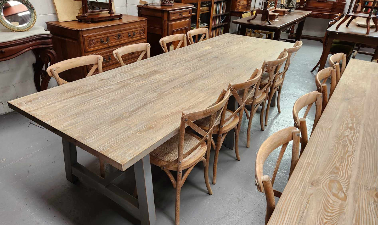 3m Farmhouse Style Reclaimed Elm Dining Table