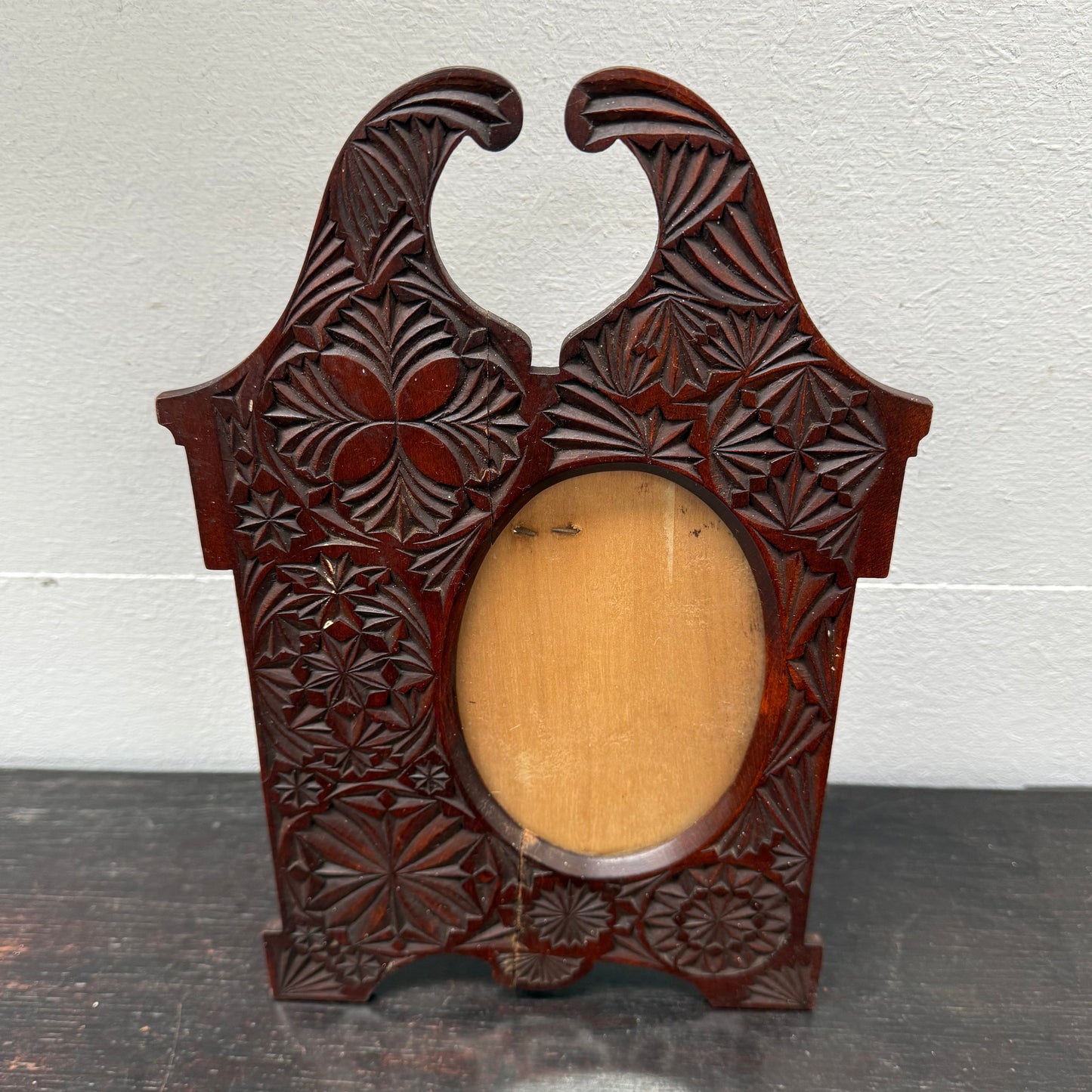 Antique Chip Carved Picture Frame