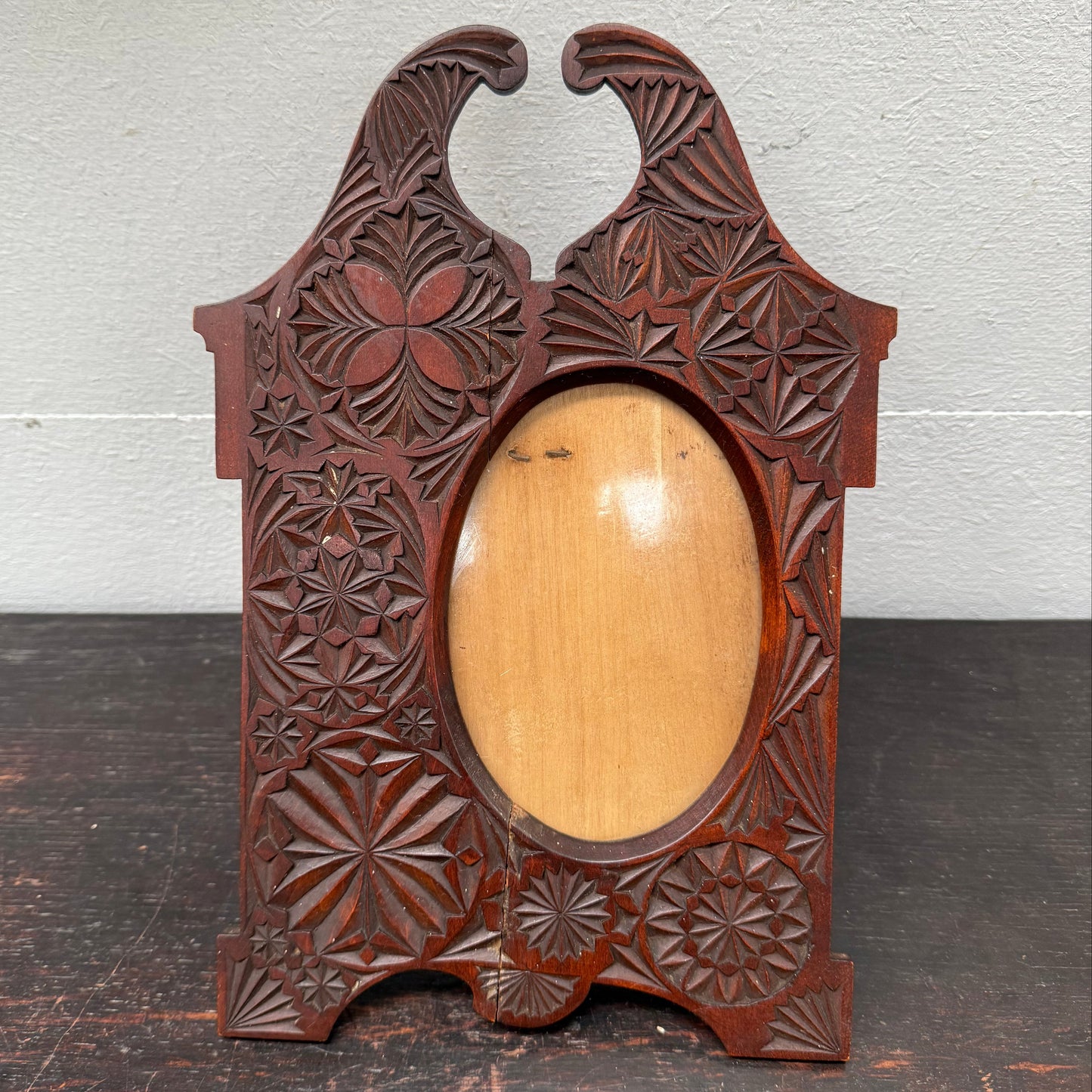 Antique Chip Carved Picture Frame