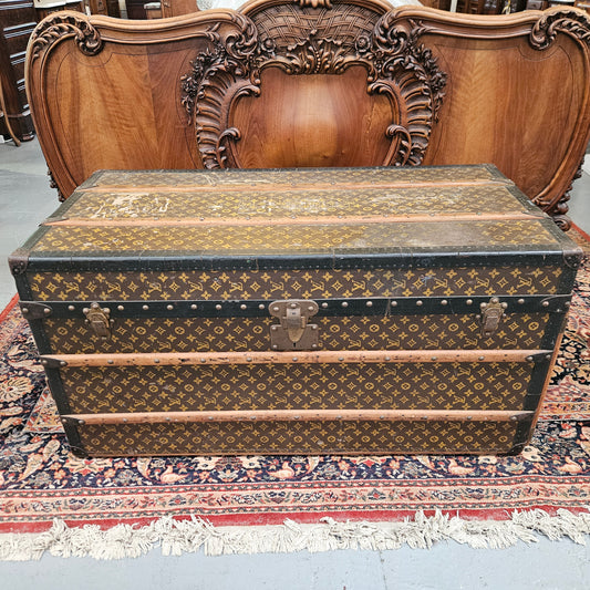 Antique Louis Vuitton Special Order Wardrobe/Steamer Trunk