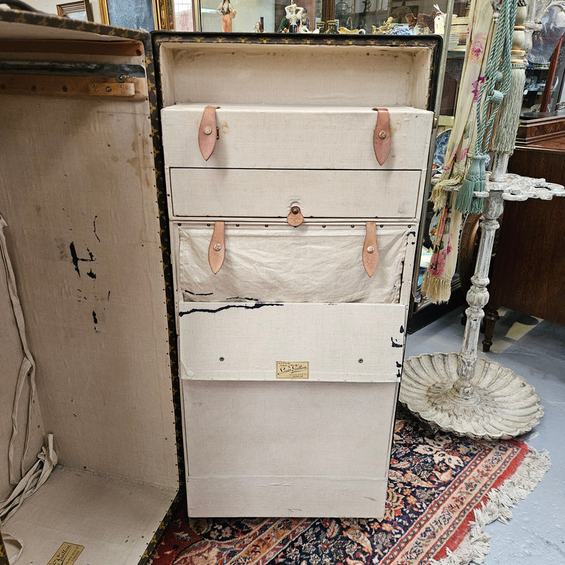Antique Louis Vuitton Special Order Wardrobe/Steamer Trunk