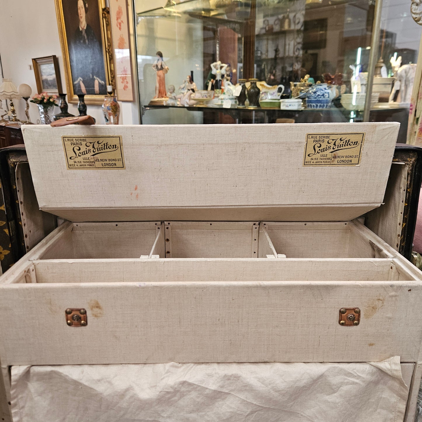 Antique Louis Vuitton Special Order Wardrobe/Steamer Trunk